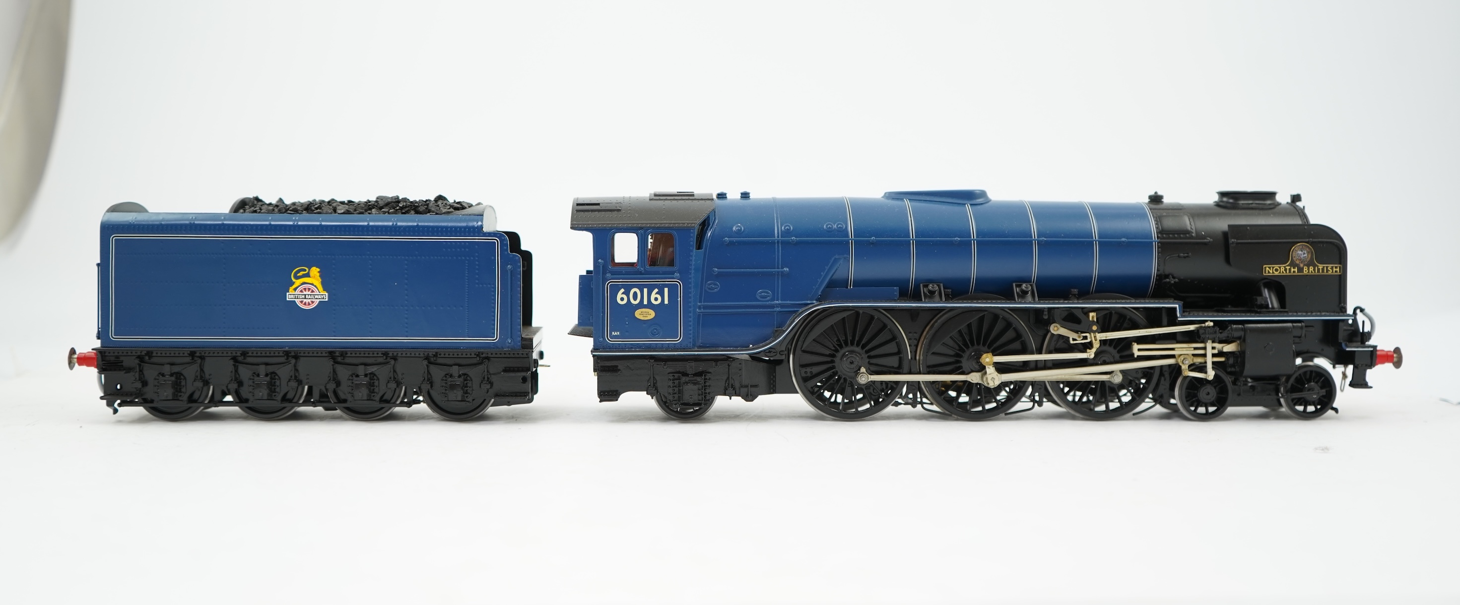 An 0 Gauge DJH Models model of BR Peppercorn Class A1, North British 60161, 4-6-2 tender locomotive, powered for two rail operation.